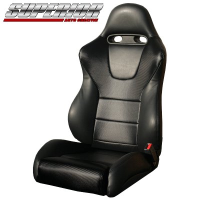 画像1: RECARO レカロ SPORT JC用 カーボンルックシートカバー 【ブラック】