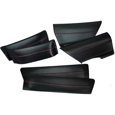 ブラックカーボンルックレザー(ステッチ：あり)　\49,000-