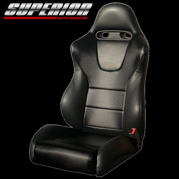 画像1: RECARO レカロ SPORT JC用 カーボンルックシートカバー 【ブラック】 (1)